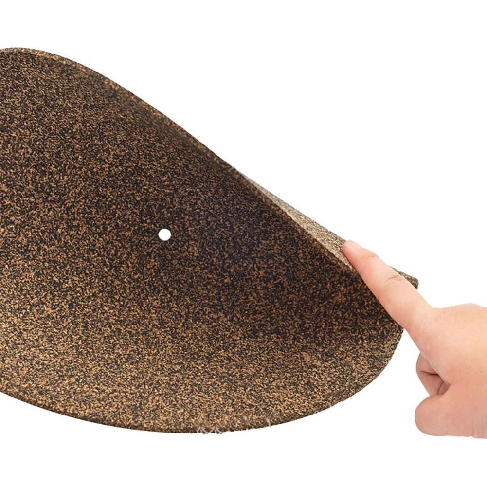 Soft Mat Anti Static Flat Cork Rubber Home Revolving Disc Vinyl Turntable Ultra Thin Reduce Shock LP Player Record Pad Round