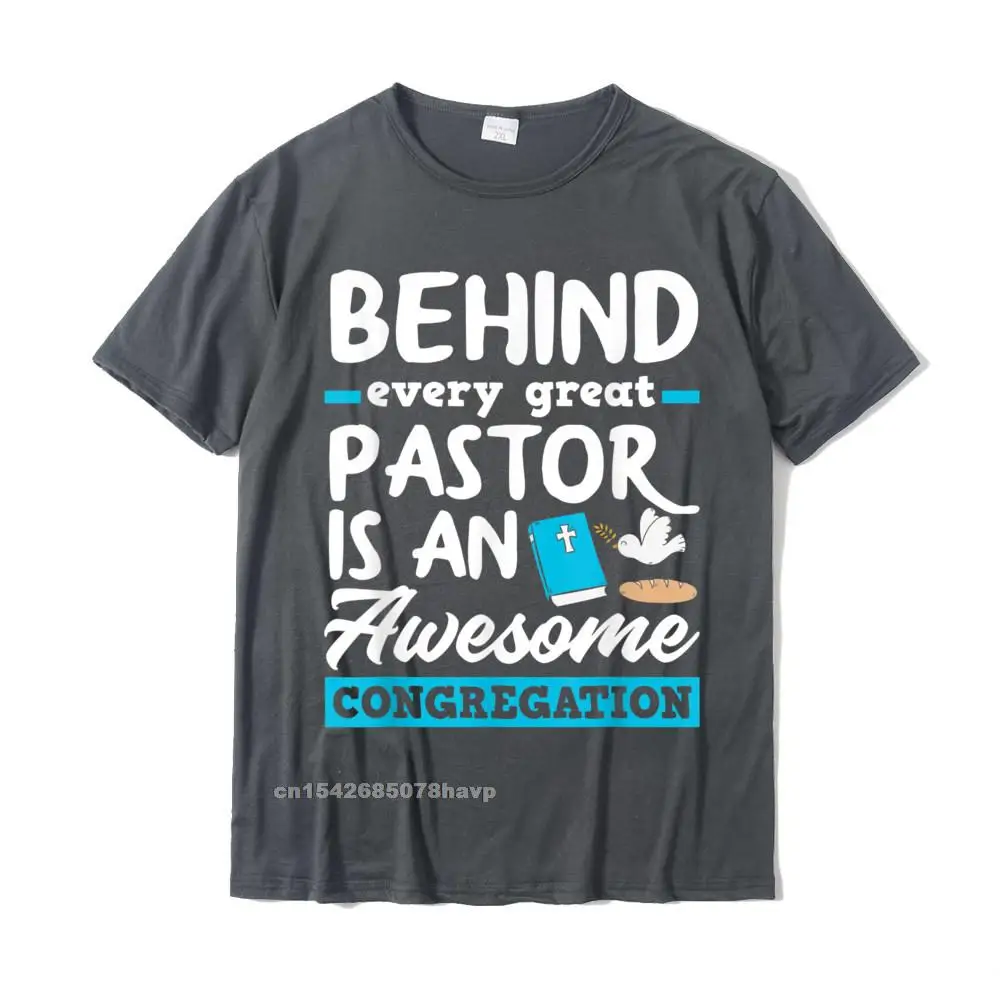 Leisure Simple Style Autumn Pure Cotton Crewneck Mens Tops Shirts Unique Tshirts Funky Short Sleeve T Shirt Free Shipping Behind Every Great Pastor Funny Minister Clergy Pastor T-Shirt__164. carbon