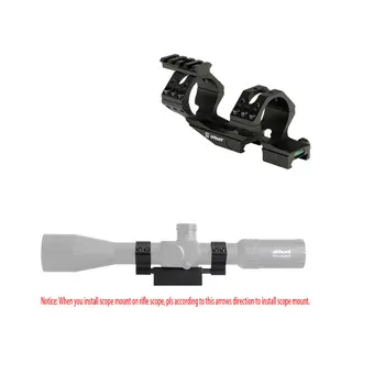 

ohhunt 25.4mm 30mm Hunting Airgun Rifle Scope Rings Zero Recoil Mount High Profile Fits Picatinny Weaver Rail with Stop Pin