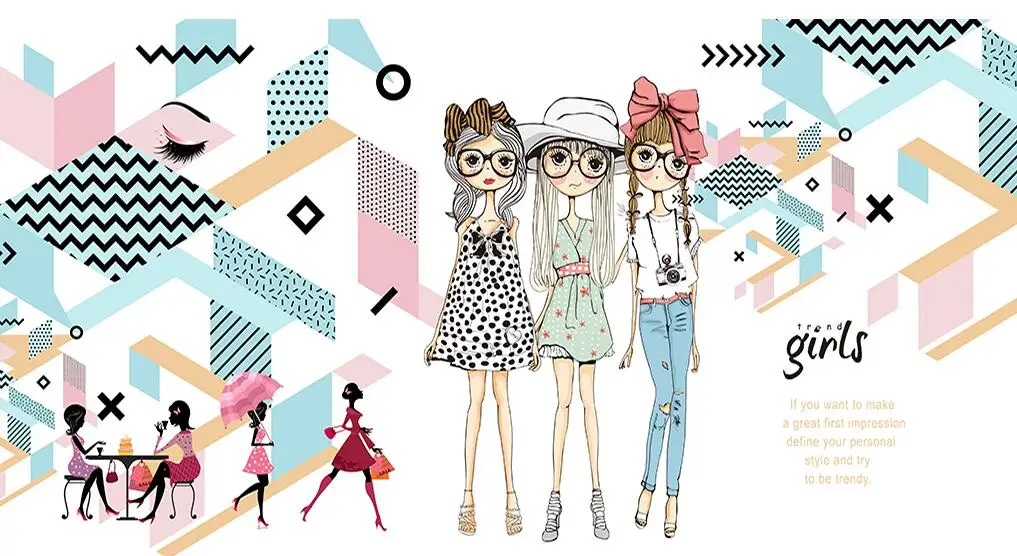 de roupas pintados à mão moda meninas