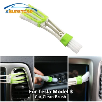 

Xburstcar Car Air Conditioner Outlet Window Cleaning Tool Multi-purpose Brush for Tesla Model 3 Model3 2017-2020 Accessories