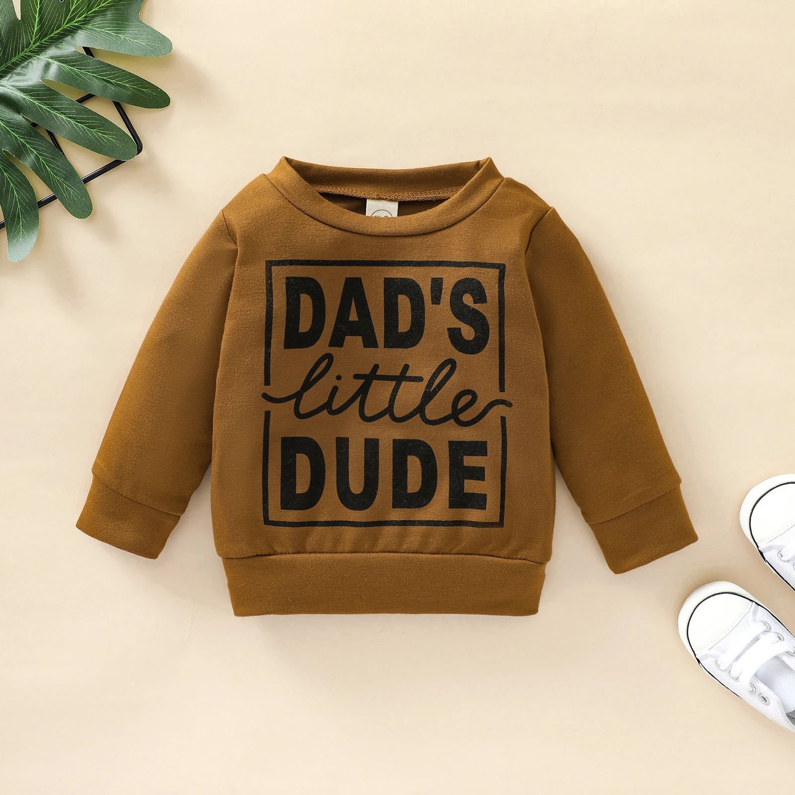 FOCUSNORM 3 Colors Newborn Baby Boys Girls Causal Sweatshirt Tops Letter Printed Long Sleeve Pullover Outwear