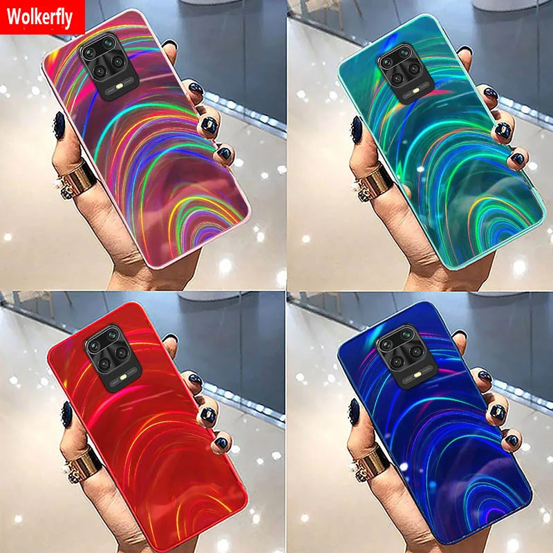 Чехол для Xiaomi Poco M3 Raionow 3D зеркальный мягкий чехол X3 NFC Блестящий лазерный Pocophone Pro |