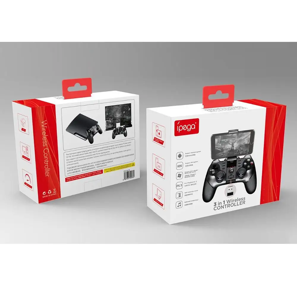 IPega PG-9076 9077 для смартфона PS3 беспроводной Bluetooth геймпад 2,4G кронштейн Джойстик Android Win игровая консоль плеер