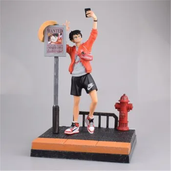 

Anime ONE PIECE Monkey D. Luffy Tidal current suit Street posture statue PVC Action Figure Collection Model Toy B323