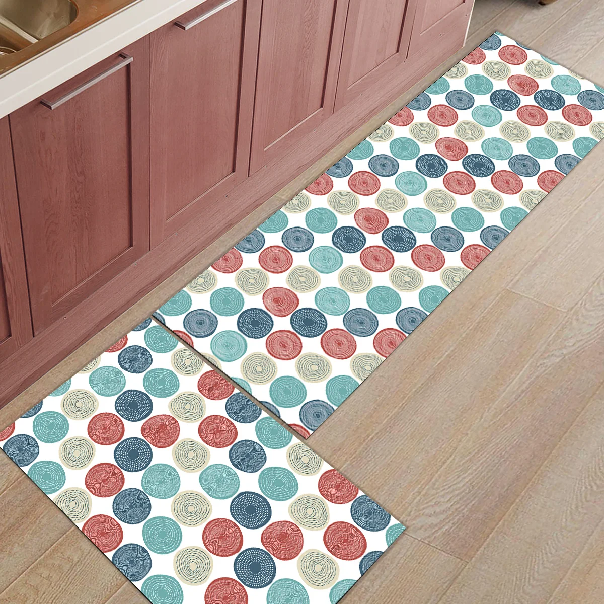 Абстрактное дерево кольцо 2 шт. коврик для кухни грязь мусора грязи Траппер ботинок механический скребок моющийся аксессуар наборы пол