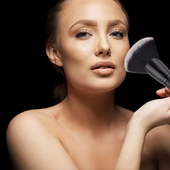 

Single-Head Makeup Brush Loose Powder Brush Blush Brush Wood Handle Artificial Fiber Professional Brushes Cosmetic Brush MKXJ