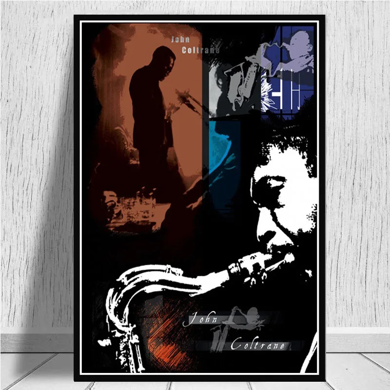 愛用 ジョン コルトレーン 名盤ジャケット ポスター額付き John Coltrane Ole Coltrane インテリア 壁飾り ミュージシャン