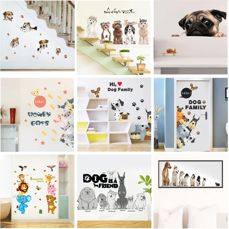 HOT 3D Ryder Paw Patrol anime wall stickers Dog 3d PVC stickers for kids rooms decoration baby favorite posters free shipping