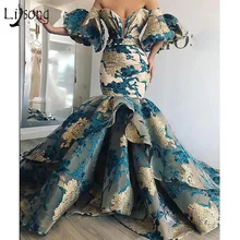 Великолепные цветочные кружевные платья для выпускного вечера с пышными короткими рукавами с открытыми плечами, сексуальные длинные платья для выпускного вечера, официальное платье