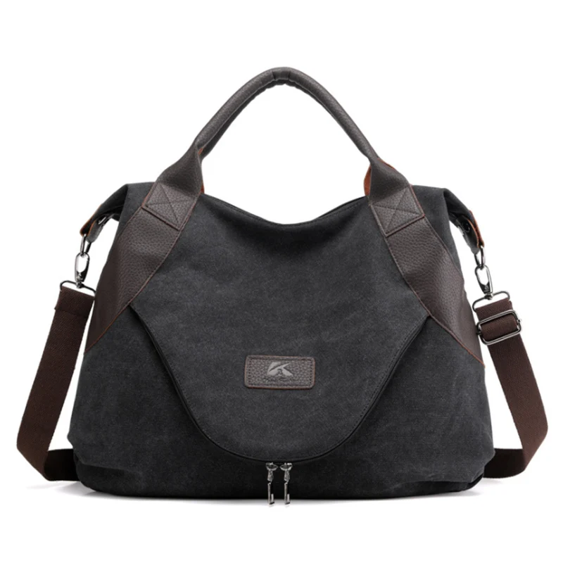 Black-large Бренд JIULIN, большие роскошные сумки, женские сумки, дизайнерские сумки через плечо для женщин, холщовые кожаные вместительные сумки-шопперы для женщин - Цвет: Black-large