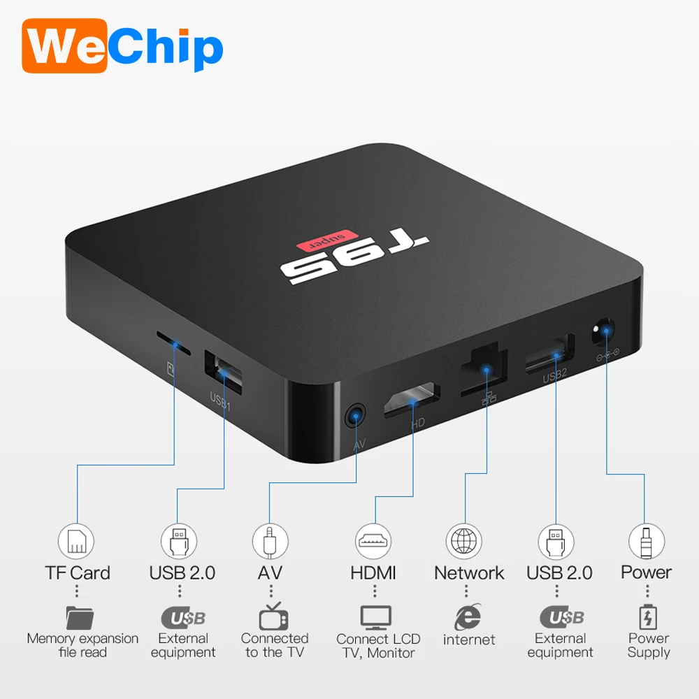 Android 10 Smart tv Box T95 супер Смарт Android tv Box Allwinner H3 GPU G31 2 Гб 16 Гб Wi-Fi беспроводной 4K YouTube HD медиаплеер