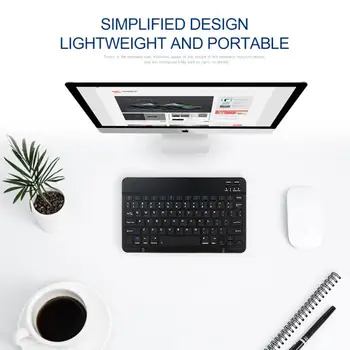 

Slim Mini Wireless Bluetooth Keyboard for iPhone iPad Tablet Android Laptop Thin Portable USB Keypad Support IOS Android System