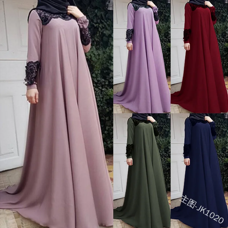 Elegant Muslim Dress Women Middle East Ramadan Arab Bangladesh Turkey Islamic Prayer Clothing Muslim Fashion Long Robe Prayer