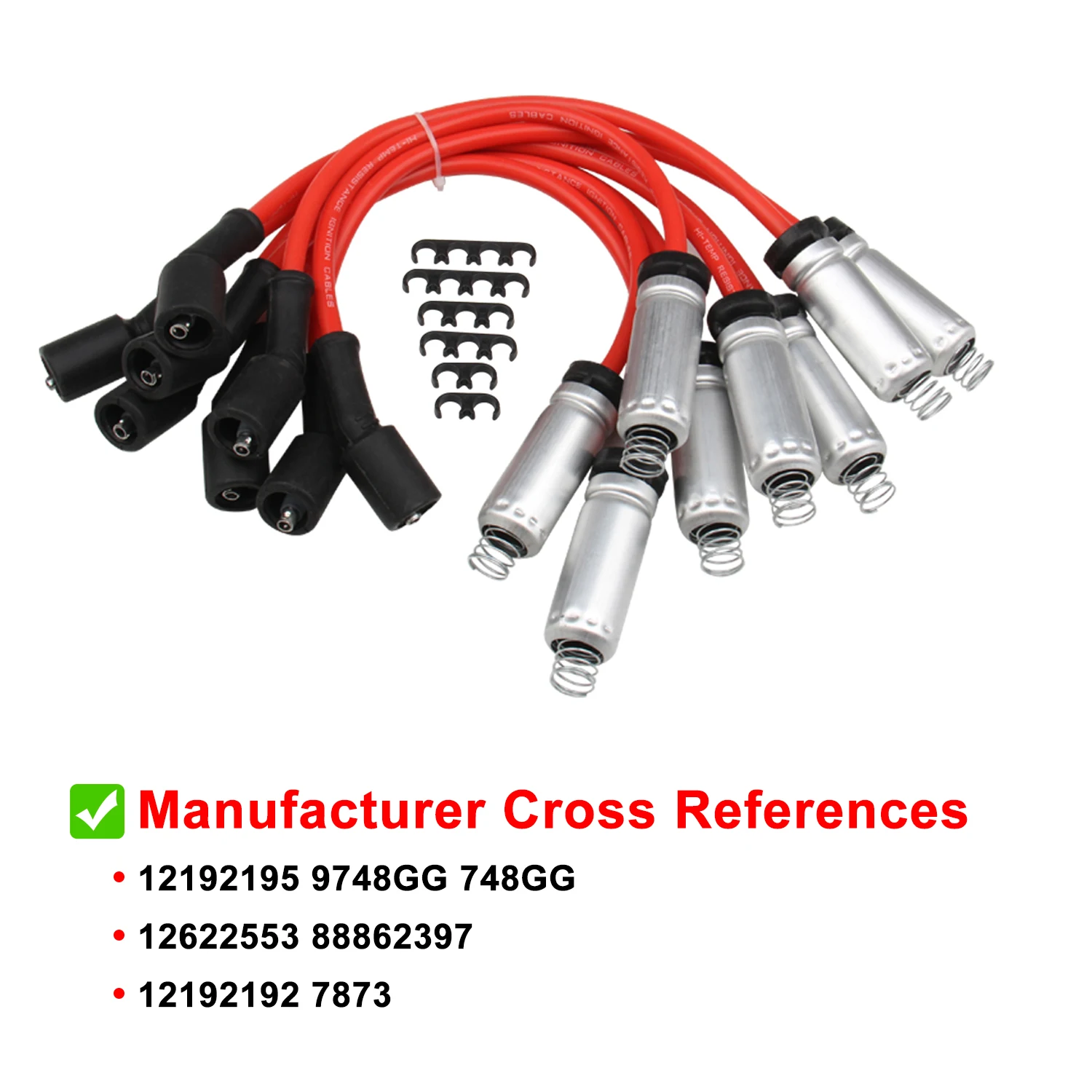 4048 Spark Plug Wire Set For GMC Chevy G10 G20 G30 C1500 C2500 C3500 5.0L 5.7L