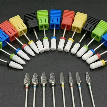 

Ceramic Milling Cutter For Manicure Nail Drill Bit Tungsten Carbide Bur Milling Cutter For Nail and dental Pedicure Tools