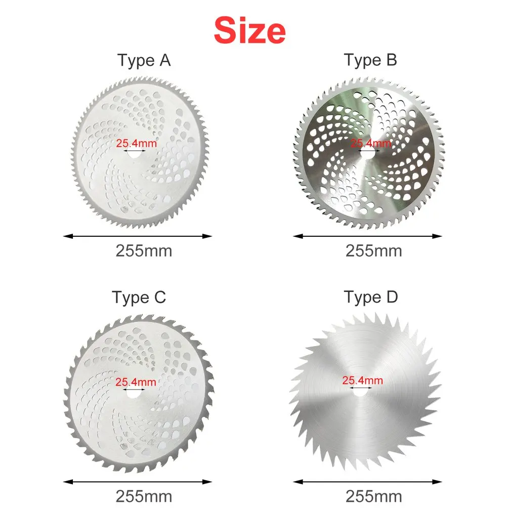 40 T/60 T/80 T лезвие газонокосилка Газонокосилка аксессуары для газонокосилки сплав 255 мм Диаметр садовые электроинструменты