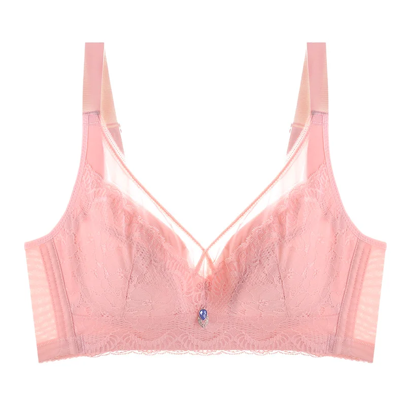 Ультра тонкий bralette сексуальное нижнее белье супер пуш-ап интимные бюстгальтеры для женщин плюс размер бюстгальтер для девочек беспроводной Плюс Размер 36-44 B C D - Цвет: Bean paste