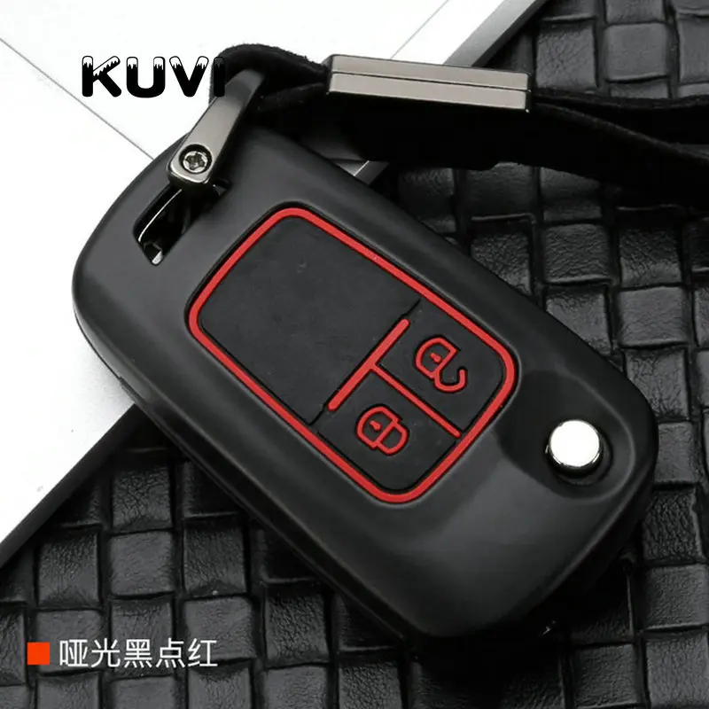 2 кнопки сплава Автомобильный Брелок дистанционного управления с ключом чехол