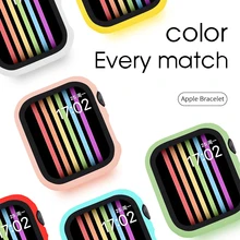 Закаленное стекло+ чехол для apple watch 5 4 44 мм 40 мм iWatch 3 2 1 42 мм 38 мм защита экрана+ чехол бампер аксессуары для apple watch