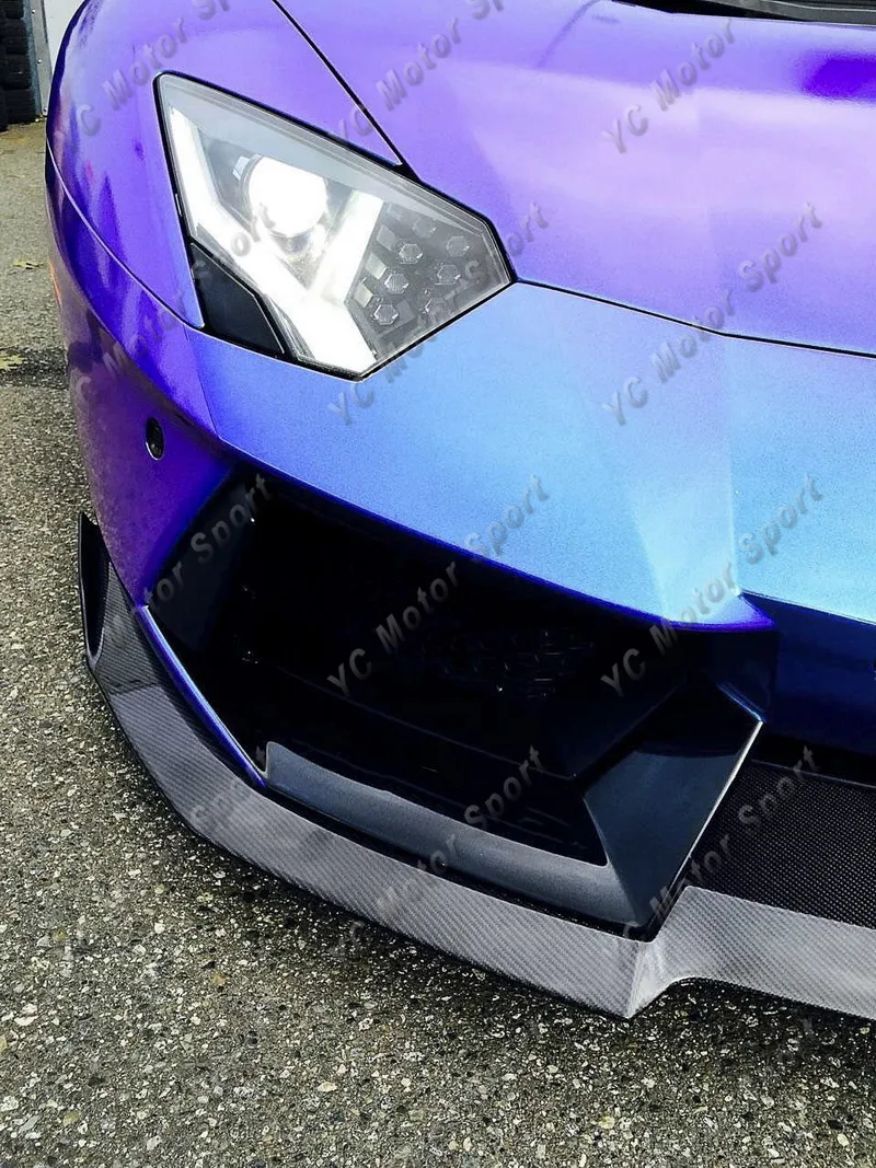2011-2016 Lamborghini Aventador LP700 PUR AERO Style Front Bumper Lip CF (114)_