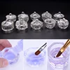 1PC Crystal Glass Acrylic Acrylic Powder Liquid Nail Cup Dappen Dish Lid Bowl Cup Holder Equipment  Nail Tools ► Photo 3/6