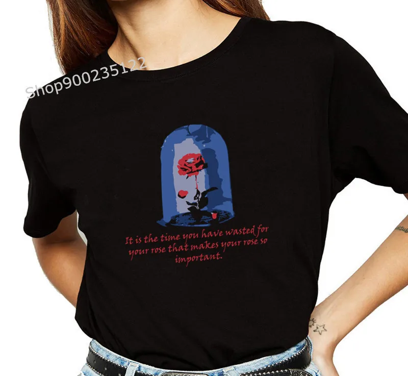 

Fashion The Rose Women T-shirt Printed Little Prince Shirt Summer Tops Casual Short Sleeve Cartoon Tee Shirt Femme Clothing