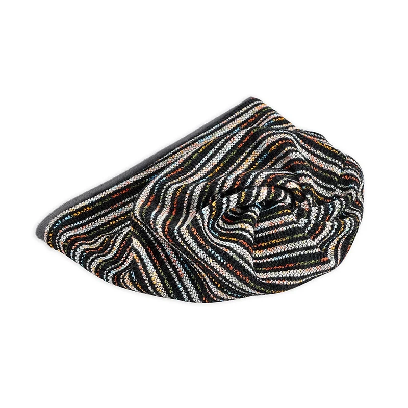Beanies Cap Scarf Women Men Casual Striped Elastic Breathable Hat Neck Warmer Autumn Winter Headwear Tools