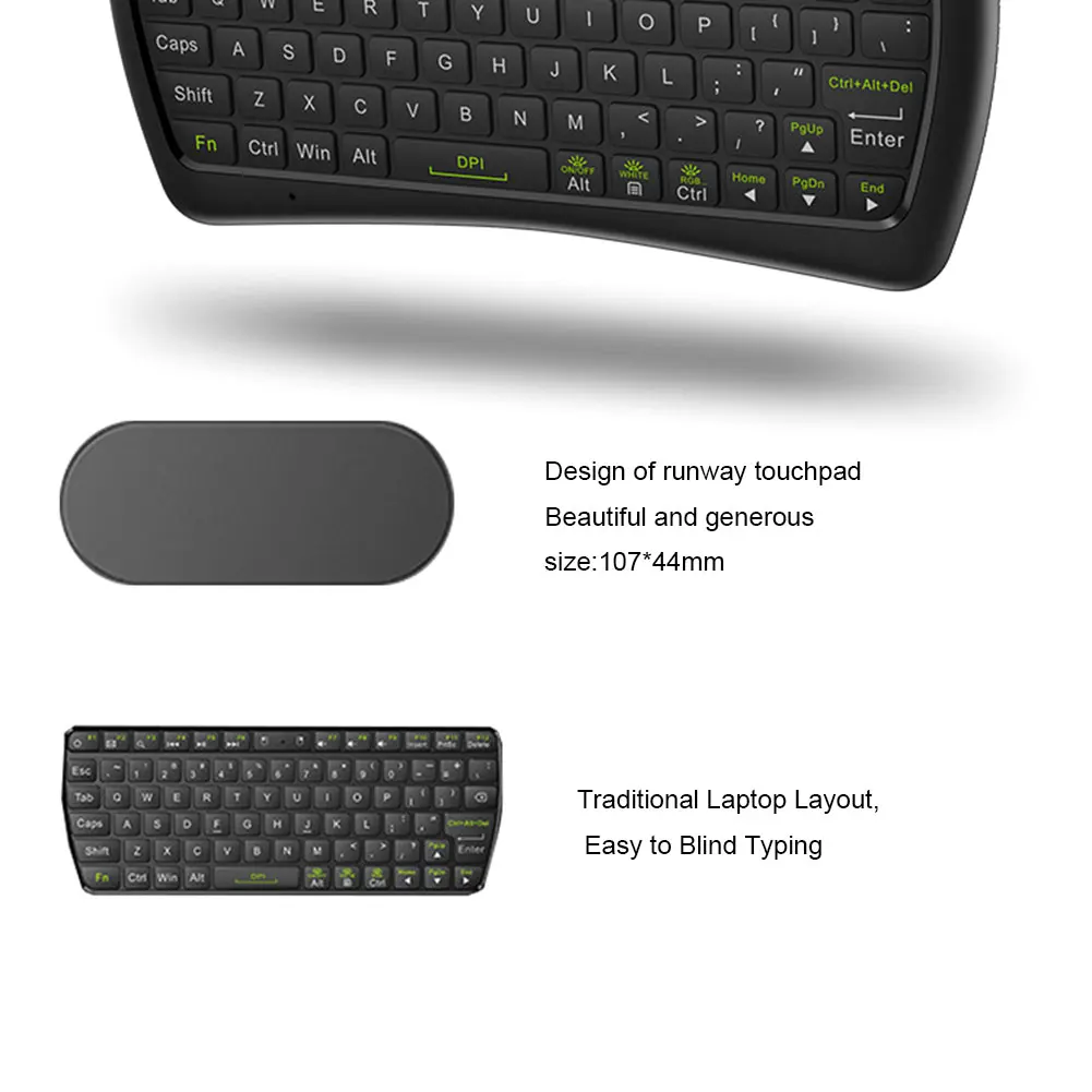 Подсветка D8 Pro Plus I8 Английский Русский 2,4 ГГц Беспроводная мини клавиатура Air mouse тачпад контроллер для Android пульт для телевизора