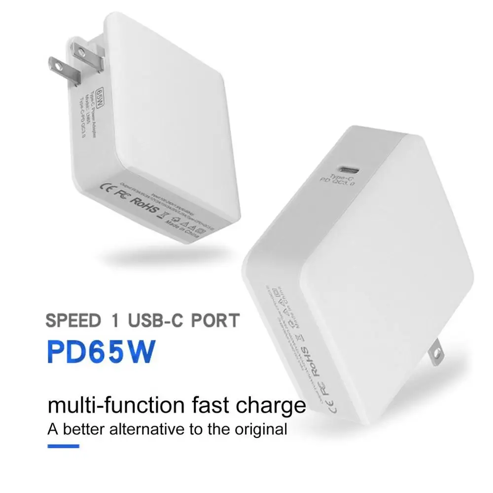 65 Вт PD зарядное устройство QC3.0 Быстрая зарядка PD+ QC3.0 быстрое зарядное устройство Высокое качество type-c быстрое зарядное устройство для Apple Tablet Phone