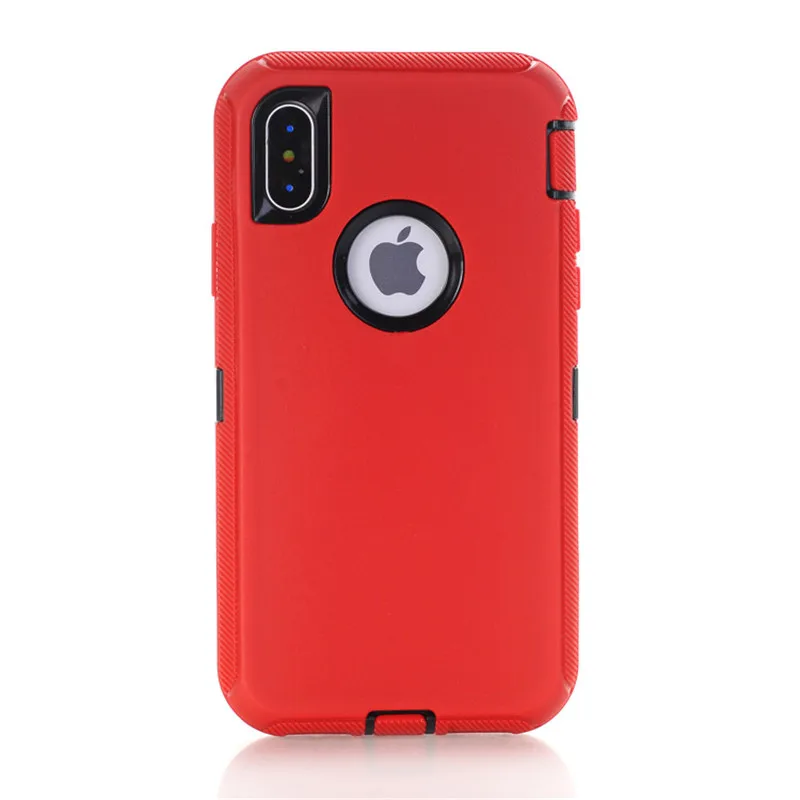 red Защитный противоударный чехол Aqua для iPhone X, XS, MAX, XR, 6, 6 S, 7, 8 Plus, 11 Pro, Max, чехол-кобура с зажимом для ремня, защитный чехол - Цвет: red