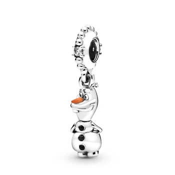

Fashion Fine Cartoon Frozen Olaf Pendant Fit Original Pandora Charms Bracelet Snowman Beads Women Jewelry Girl Gift DIY Berloque