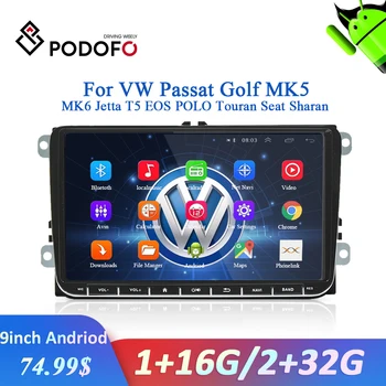 

Podofo Android 2Din Car MP5 Multimedia Video Player GPS Car Radio Auto Radio Stereo 8''Audio car Radio GPS Car Multimedia player
