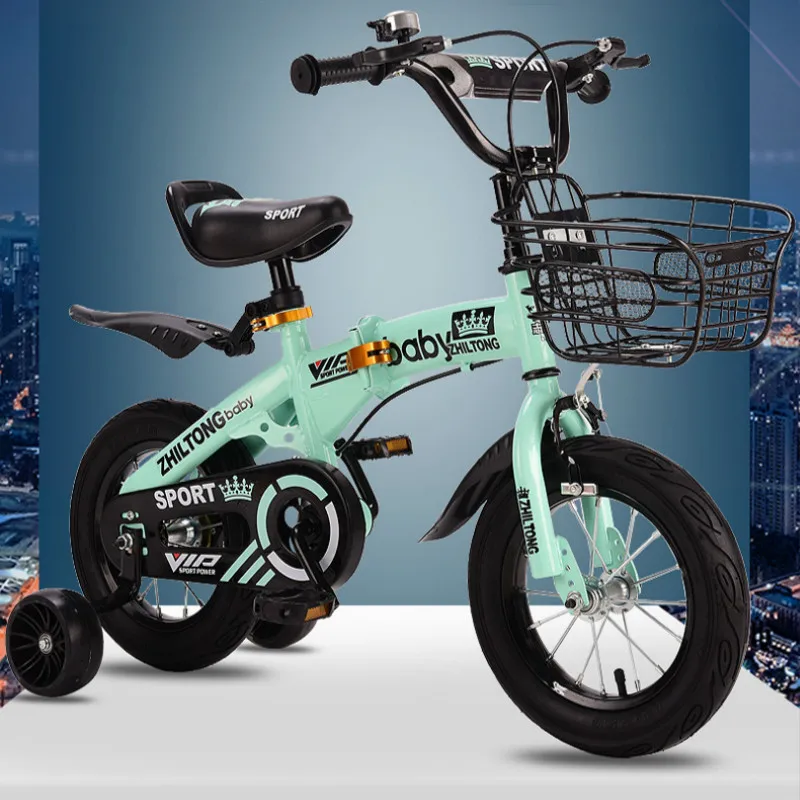 Foldable Children's Bicycle Carbon Steel Frame 2-9 Years Old Portable 12-18 Inch Child Bike Widened Mountain Bike Tires Bicycles Foldable Children's Bicycle Carbon Steel Frame 2-9 Years Old Portable 12-18 Inch Child Bike Widened Mountain Bike Tires Bicycles