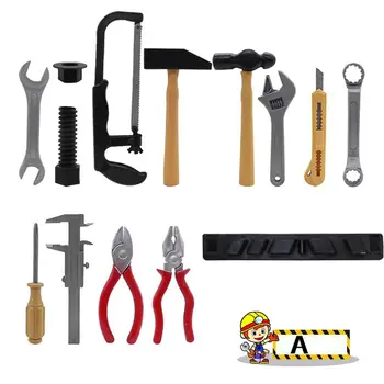

Plastic Building Tools Set Children Role-playing Construction Worker Suit for Boys and girls Random Delivery
