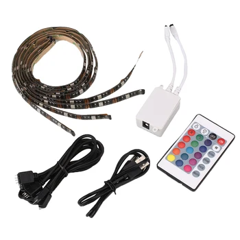 

LED Strip Light RGB USB 4Pcs W/Controller TV Background String Decor Mood