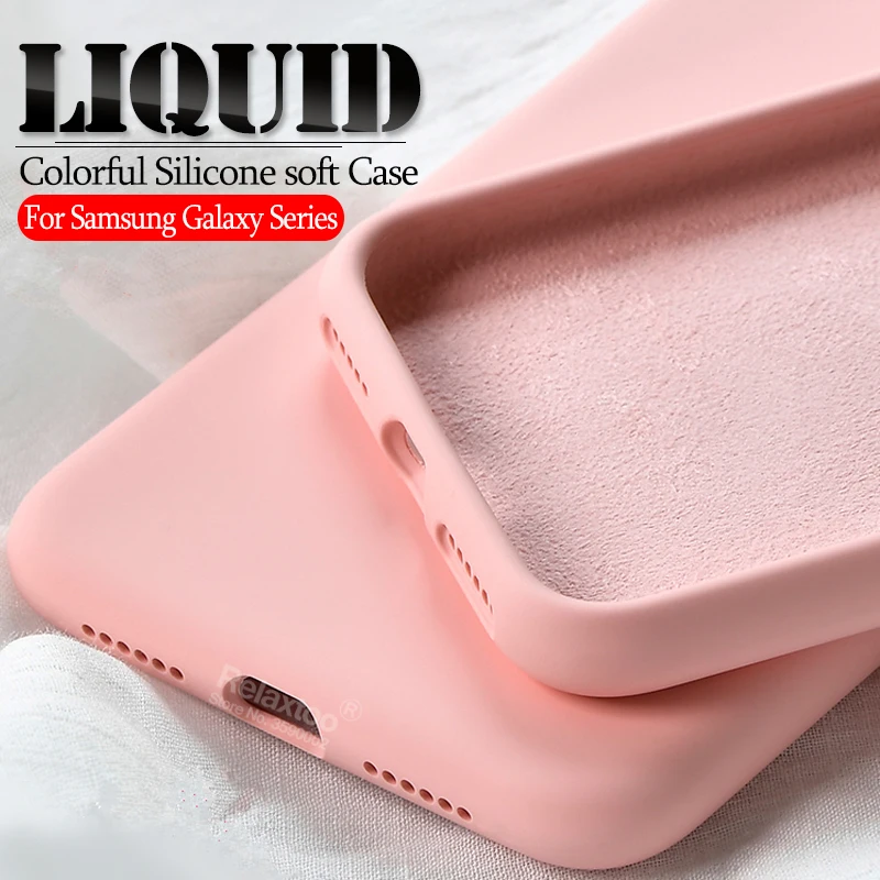 

Liquid Silicone Case For samsung Galaxy s10 s8 s9 plus note 10 pro a50 2019 a10 a20 30 a40 a20e a70 m10 m20 m30 s 8 9 Soft cover