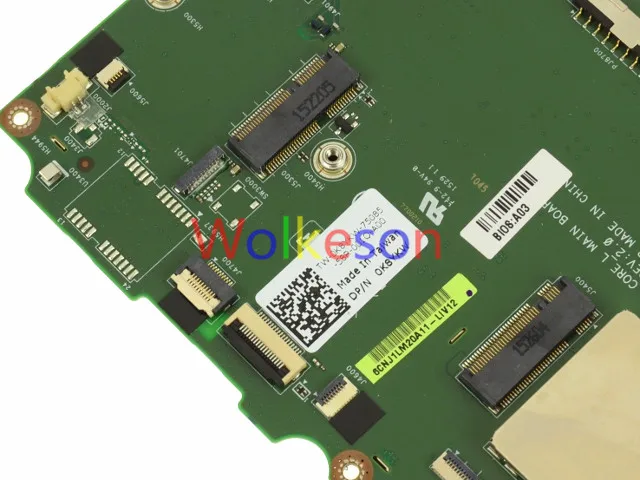 SHELI FOR DELL OEM Latitude 12 Rugged(7202) Laptop Motherboard W/ M-5Y10C CPU 4GB RAM TW-0K8YKW 0K8YKW K8YKW Test ok