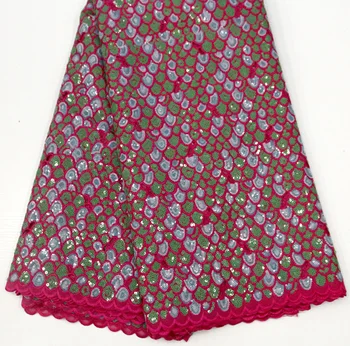 

Latest French Lace Fabric 2019 Organza Lace Fabric High Quality African Party Lace Fabric With Sequins For African