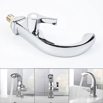 

High Quality New Chrome Bathroom Basin Copper Tap Single Handle Spout Sink Bath Cold Water Faucet