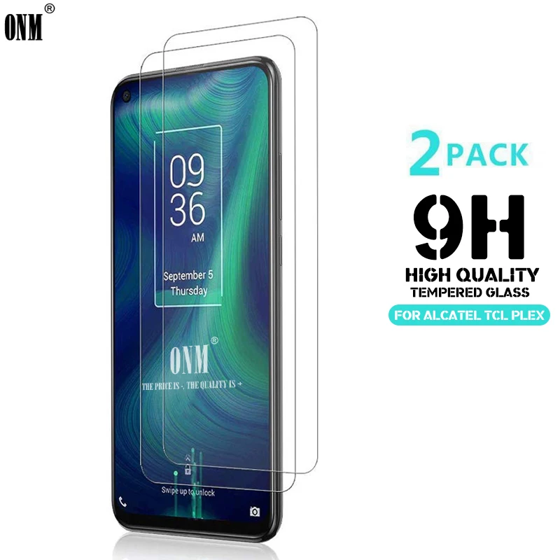 

2 Pcs Tempered Glass For Alcatel TCL Plex Glass Screen Protector 2.5D 9H Tempered Glass For Alcatel TCL Plex Protective Film