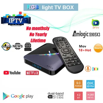 

Darkblue A95X F3 Air 8K Android 9.0 TV BOX Amlogic S905X3 4K Youtube Netflix wifi 2GB 16GB RGB Light TVBox no monthly yearly fee