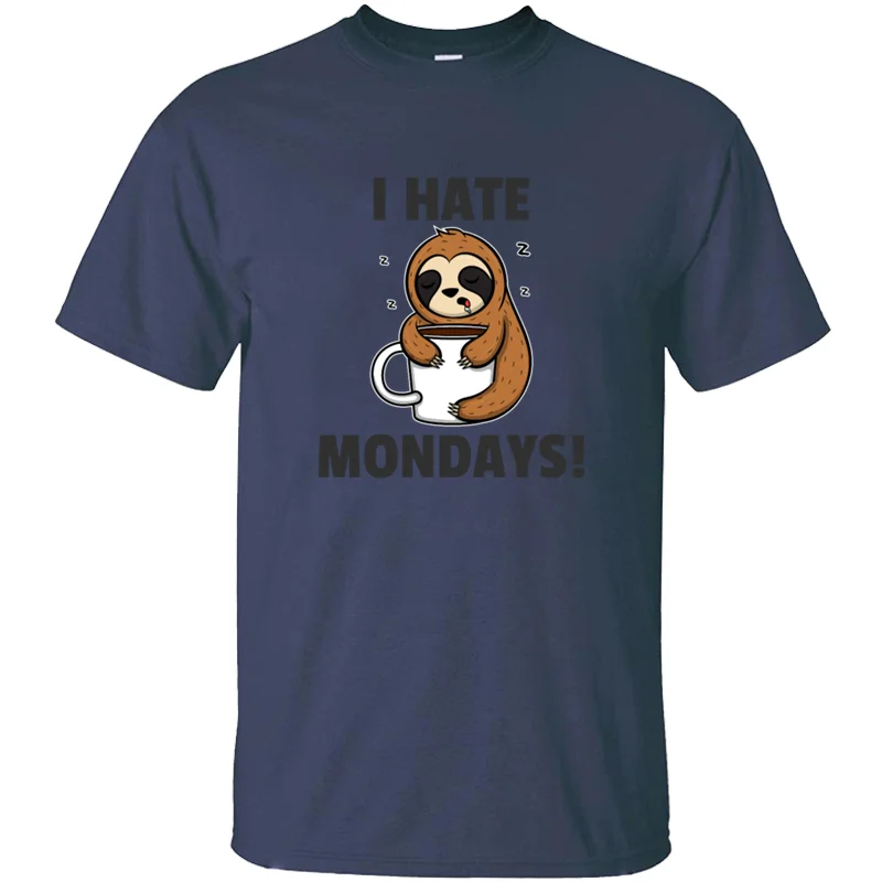 Забавная Мужская футболка с надписью I Hate Mondays. Милая коротким рукавом. Хлопковая |