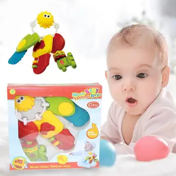 

1set Music Cognitive Keychain Baby Teether Toy Educational Rattle Months Infant Gifts Multifunction Baby Toddler Teethers Toys