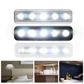 

LED Wall Light Bright Battery Operated Bulb Stick On Strip Kitchen Shed Bedroom corridor lamp restroom bathroom reading lamp#25