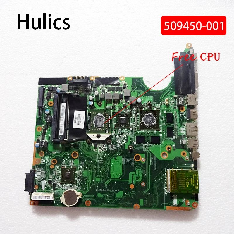 Hulics Original 509450-001 For HP DV6 DV6-1000 Laptop Motherboard DAUT1AMB6E0 DAUT1AMB6D0 free cpu | Компьютеры и офис