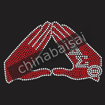 

This is red hand Rhinestone Transfer Motif Designs