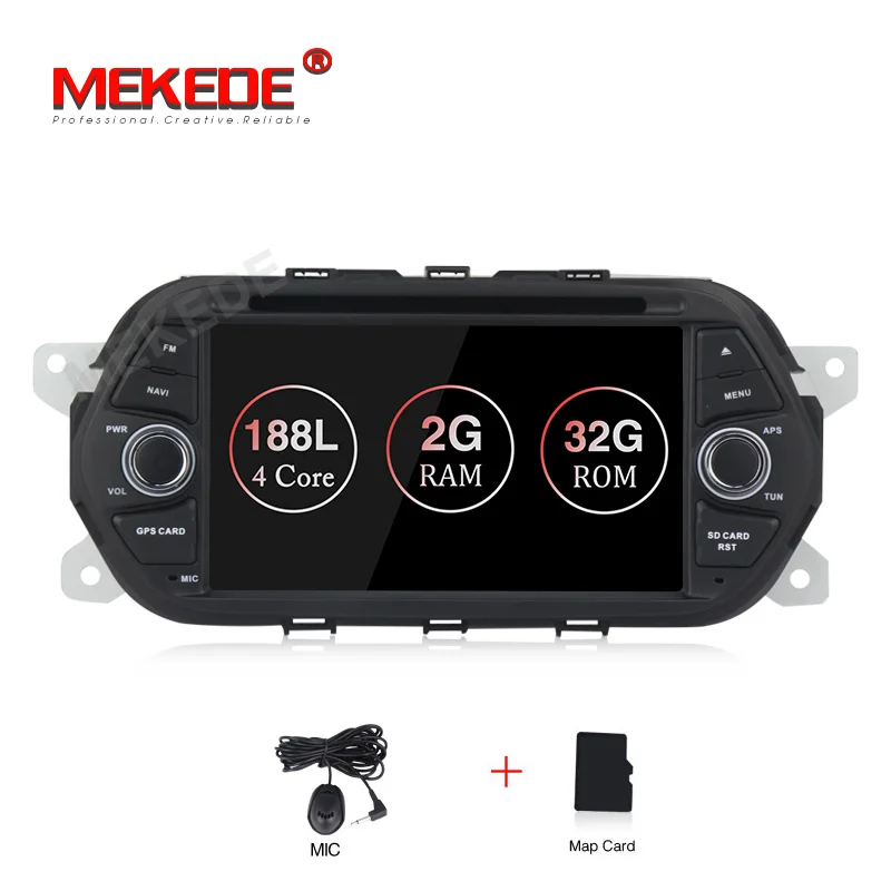 MEKEDE HD 1024x600 1din Android 8,1 автомобиля стереонаушники DVD для Fiat Tipo Egea автоматическое радио GPS навигации - Цвет: 32G CAR DVD