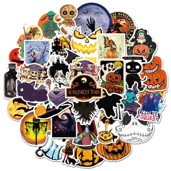 

Ransitute R1053 50pcs/set Halloween Hot Cartoon Nightmare Scrapbooking Stickers Decal For Laptop Luggage Fridge Graffiti Sticker