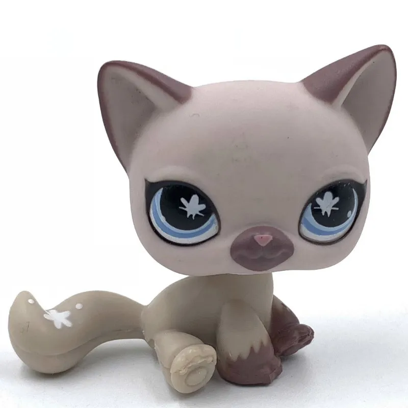 LPS CAT rare Littlest pet shop cute toys standing short hair cat original  kitten husky puppy dog fox animal old bobble head toys